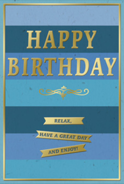 CARD HAPPY BIRTHDAY BLUE